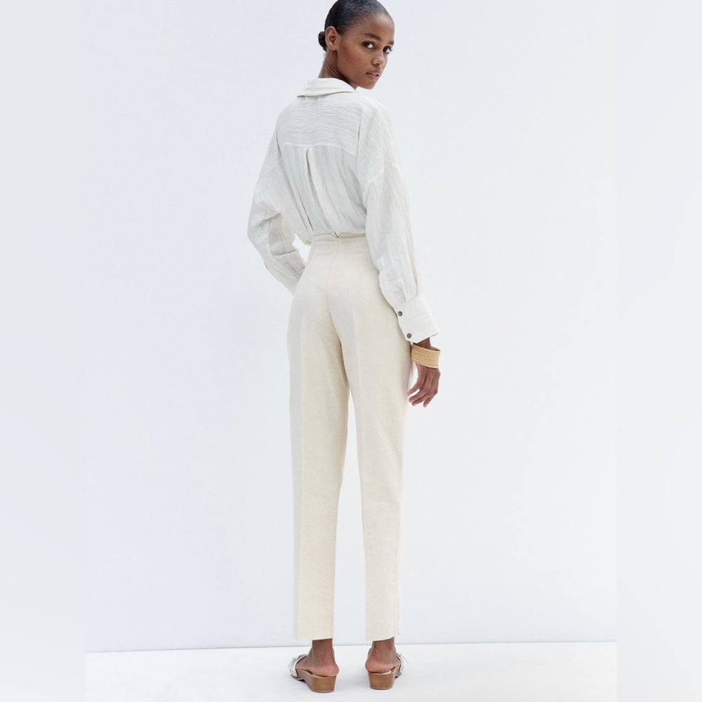Zara rustic high-waisted pants - Picture 5 of 8